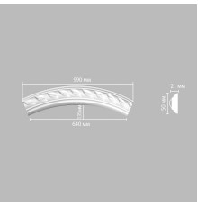 Радиус из полиуретана DECOMASTER 898061-90 1/4 круга Rнар 500 мм Rвн 450 мм 898061-90